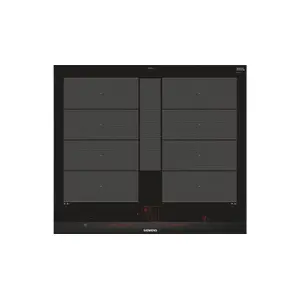 Iebūvējamā indukcijas plīts Siemens iQ700 EX675LYV1E, 60 cm, 4 zonas, melna, skārienvadība