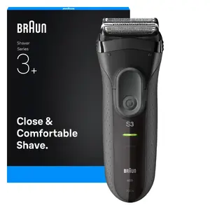 Электробритва (фольгированная) BRAUN Serie 3 3000S, серый, фольменная система, встроенная NiMH батарея, питание AC/от батареи, 57×48×156 мм