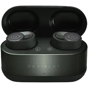 Bezvadu TWS austiņas DEVIALET Gemini II Deep Forest, trokšņu slāpēšana, uzlādes futrālis