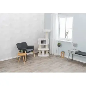 Cat scratching post Trixie Nelli 140 cm, white/gray-brown – tall freestanding scratcher