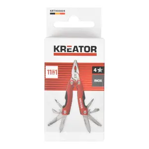 Многофункциональный инструмент 11 в 1 KREATOR KRTH00804 — длина лезвия 35 мм, толщина 1,20 мм