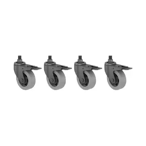 Колёсные опоры для Multibrackets M Public Floorstand Basic 150/180 — 4 шт., чёрно-серые