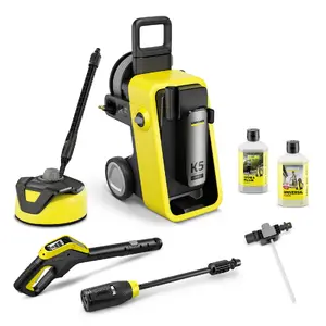 Pressure washer Kärcher K 5 Comfort Premium Connect Home — upright, 2100 W, 500 l/h, 145 bar, 5 m hose, yellow