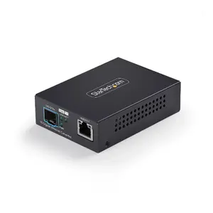 Fiber media converter StarTech MCM10GSFP2 — 10GbE RJ45 (10GBase-T) to 10GBASE-X SFP+, single‑mode/multi‑mode, 16K jumbo frames