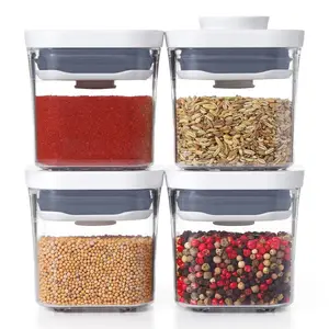 Trauku komplekts OXO POP 2.0 4 gab. mini, tilpums 0,2 l katrs, kompakta uzglabāšana