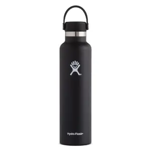 Izolēta ūdens pudele Hydro Flask Standard Mouth 710 ml nerūsējošais tērauds melna