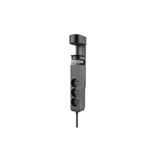 Pārnēsājams galda strāvas sadalītājs Solight 3 kontaktligzdas + USB A+C, 2 m kabelis, melns, 20W PD USB lādētājs