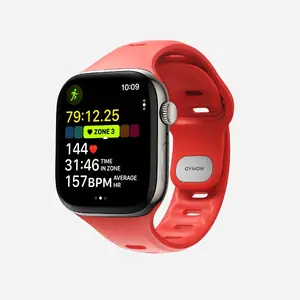 Band Nomad Tempo — Red rubber, 18 mm width, fits wrists 135–175 mm