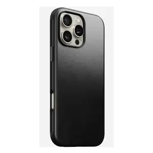 Mobile phone cover Nomad Modern Leather Case for iPhone 16 Pro Max, 6.9" (17.5 cm), black, leather+PC+TPU