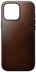 Leather Phone Case Nomad Modern for iPhone 16 Pro Max — Rustic Brown Horween
