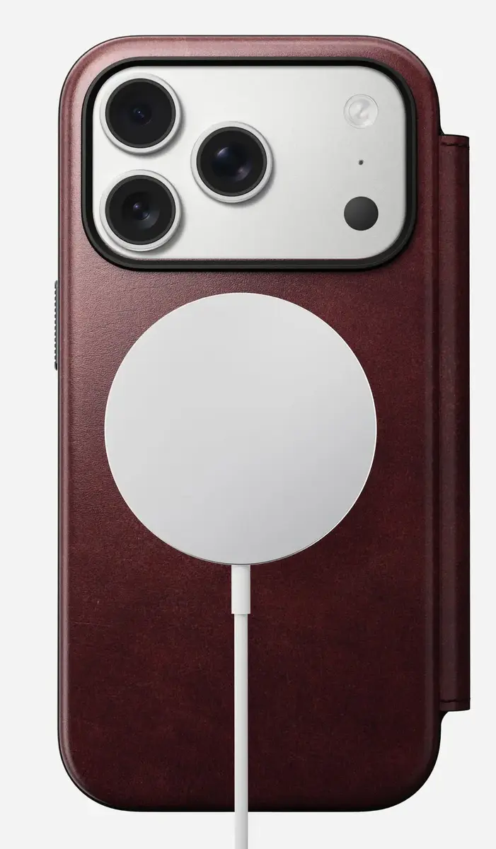 Nomad Modern Leather Folio vāciņš iPhone 17 Pro Photo 3