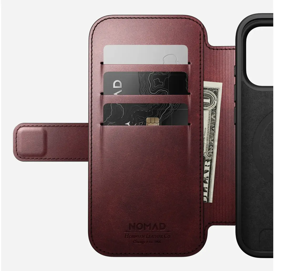 Nomad Modern Leather Folio vāciņš iPhone 17 Pro Photo 7