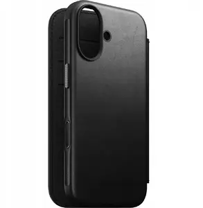 Folio phone case Nomad Modern Leather Folio for Apple, fits up to 16 cm (6.3") screens, Black