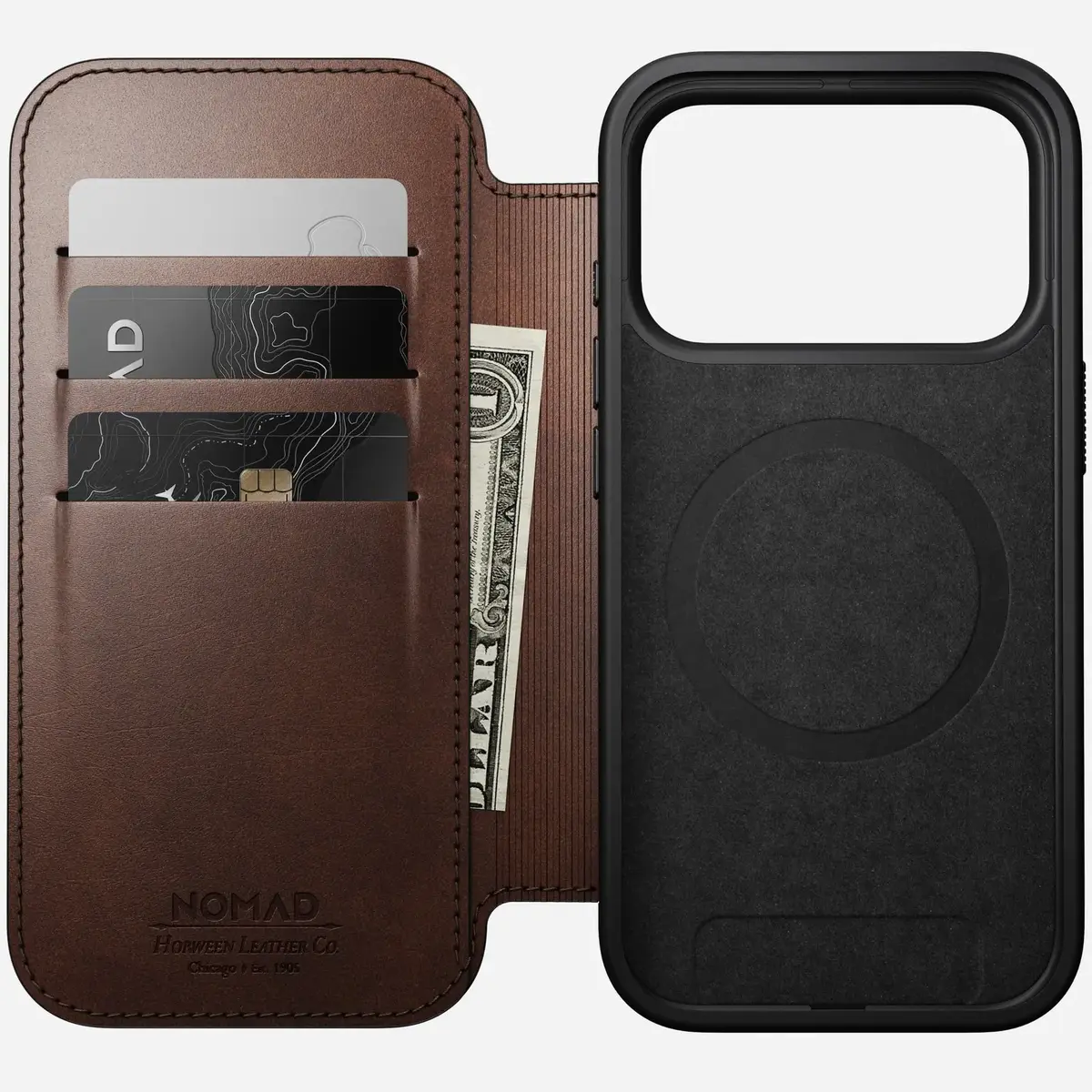 Nomad Modern Leather Folio — чехол для iPhone 17 Pro Photo 2