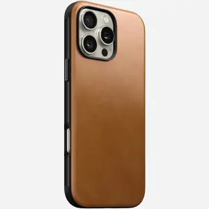 Mobile phone case Nomad Modern Leather Case for iPhone 16 Pro Max, cover, leather/TPU/PC, tan, fits up to 17.5 cm (6.9")