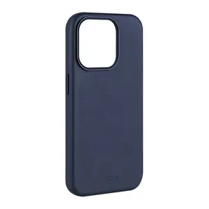 Magnetic leather phone case FIXED MagLeather for Apple iPhone 15 Pro Max, blue