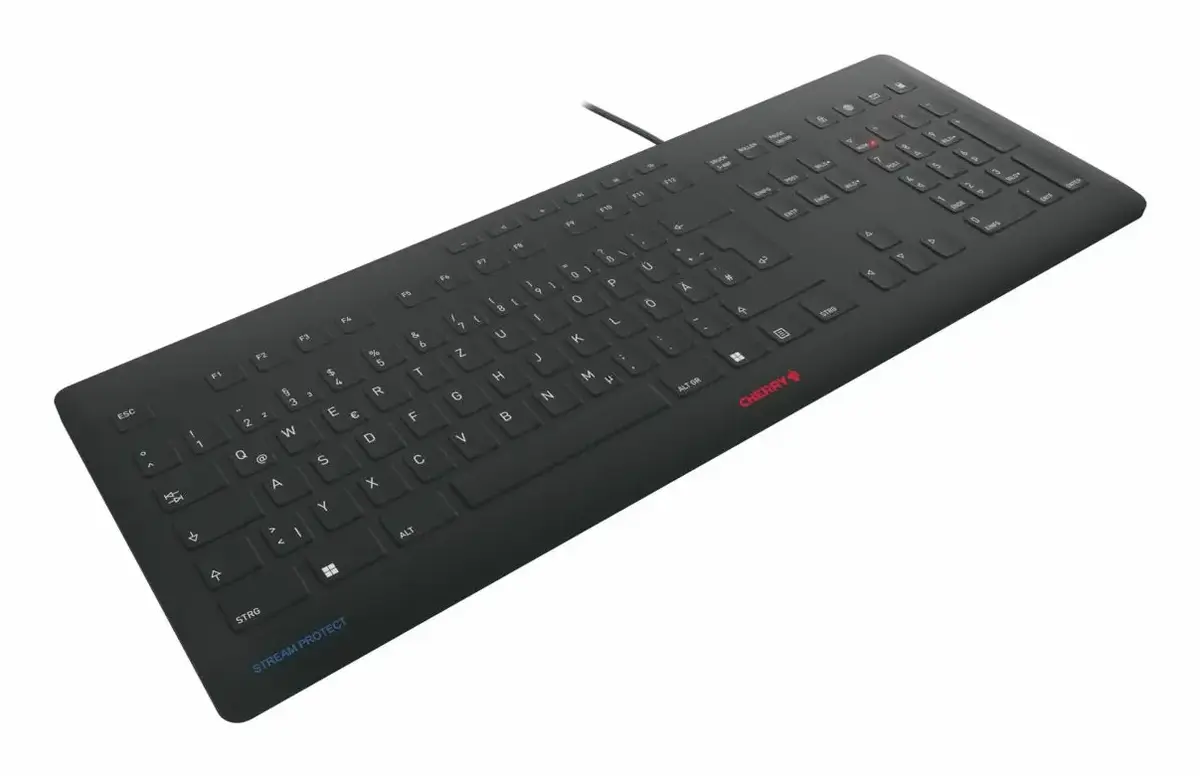Cherry CHERRY STREAM PROTECT vadu pilna izmēra AZERTY tastatūra Photo 3