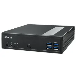 Mini PC barebone SHUTTLE DL40N — Intel N150, 1x DDR5 (up to 16 GB), 2x 2.5Gbit LAN, 2x COM, HDMI, DP, VGA, fanless, 65 W