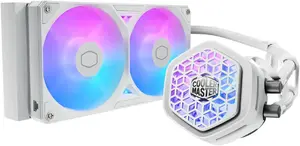 CPU liquid cooler Cooler Master MasterLiquid 240 ATMOS II VRM Fan White, 240mm radiator, dual fan