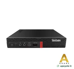 Upcycle IT Lenovo ThinkCentre M720q Mini PC Intel Core i5-8400T 16GB DDR4-SDRAM 256GB SSD Windows 11 Pro Black Refurbished A