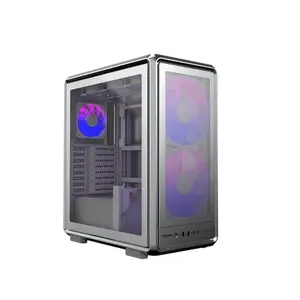 PC Midi Tower Cooler Master MasterFrame 500 Mesh — Black with Transparent Side, supports ATX PSU, 2x200mm front + 1x120mm rear, 2.5"/3.5" drives