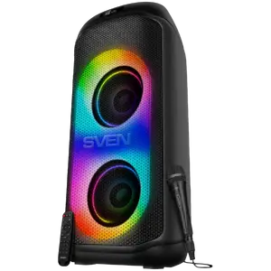 Портативная колонка SVEN PS-1050 — 200 Вт, Bluetooth TWS, FM, USB, microSD, LED-дисплей, аккумулятор 7200 мА·ч