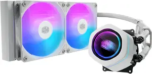 PC liquid CPU cooler Cooler Master Core Nex 240 White, 240mm radiator, ARGB fans