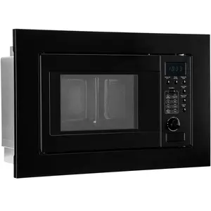 Built-in grill microwave BOMANN MWG 2215 EB — 20 L, 800 W, grill, rotary and button controls, black