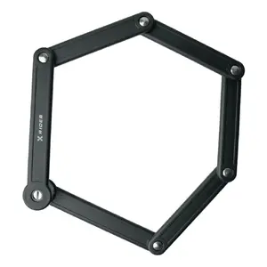 Folding bike lock MANTA XR00FL01 — segmented design for frame mounting