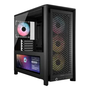 PC Case CORSAIR FRAME 4000D LCD RS ARGB Midi Tower Black — LCD 14.5", 3x120mm front fans, supports ATX/EATX/Micro‑ATX/Mini‑ITX, 2x3.5" + 4x2.5" bays