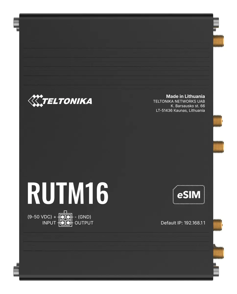 Bezvadu maršrutētājs TELTONIKA RUTM16 4G/LTE divu
