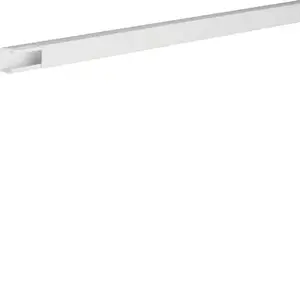 Cable tray Hager LF2002009016, PVC white, 19 mm width × 18 mm height, 2 m length, lateral section 228 mm²