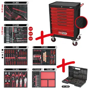 Tool cart KS Tools 897.7598, weight 68.5 kg, mobile tool storage trolley