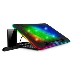 Laptop cooling pad Evolveo Ania 9RGB — 6 fans, RGB backlighting, powered circuit