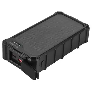 Powerbank SANDBERG Solar Powerbank CampLED 20000, 20000 mAh, PPS, 2×USB-A, 2×USB-C, 15 W, black