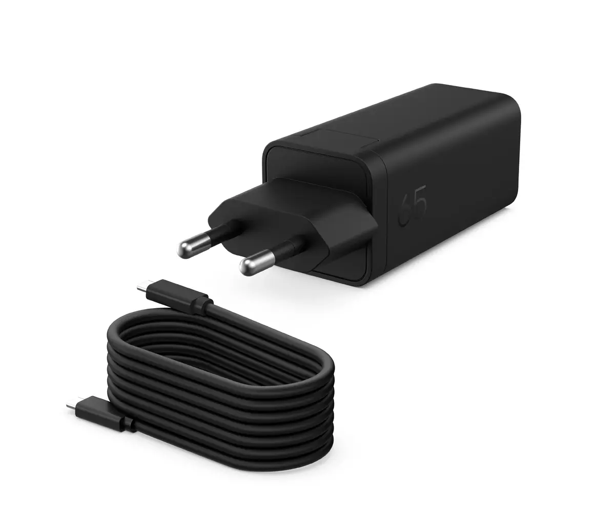 HP 65W GaN Sienas lādētājs melns