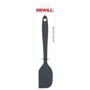 Virtuves lāpstiņa Newill 29 cm, silikons, pelēka, karstumizturība līdz 220°C, ar caurumiņu