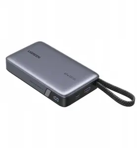 Powerbank UGREEN PB550 20,000mAh 67W PD with 1×USB-A, 1×USB-C and built-in USB-C cable, smart display (55996B)