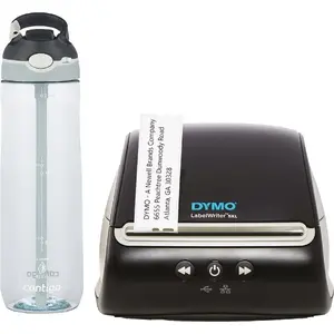 Label printer bundle Dymo 2112725 including LW5XL label roll and Contigo mono TDIR printer