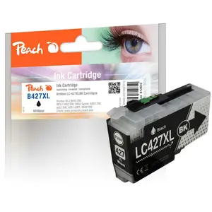 Tintes kasetne PEACH PI500-397 Saderīga High (XL) ietilpība melna 120 ml, 1 gab., ~6000 lapas (saderīga ar Brother)