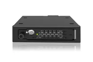 Storage adapter bay icybox ToughArmor MB491V5K-B — 1×2.5" U.2/U.3 NVMe to PCIe 5.0 MCIO (OEM)
