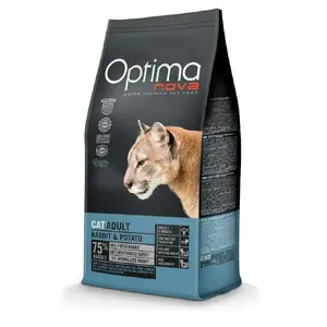 Sauss kaķu barība Optimanova Cat Adult Rabbit & Potato 2 kg — pieaugušajiem