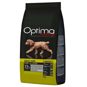 Sausais suņu barības Optimanova Adult Mini Digestive trusis ar kartupeļiem 6 kg