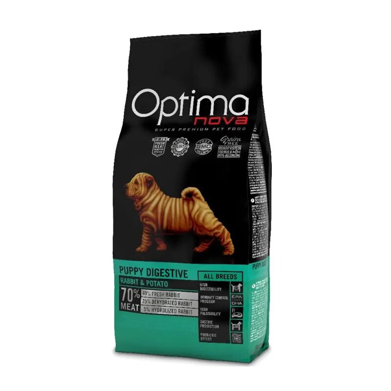 Sausais barības suņiem Optimanova Puppy Digestive