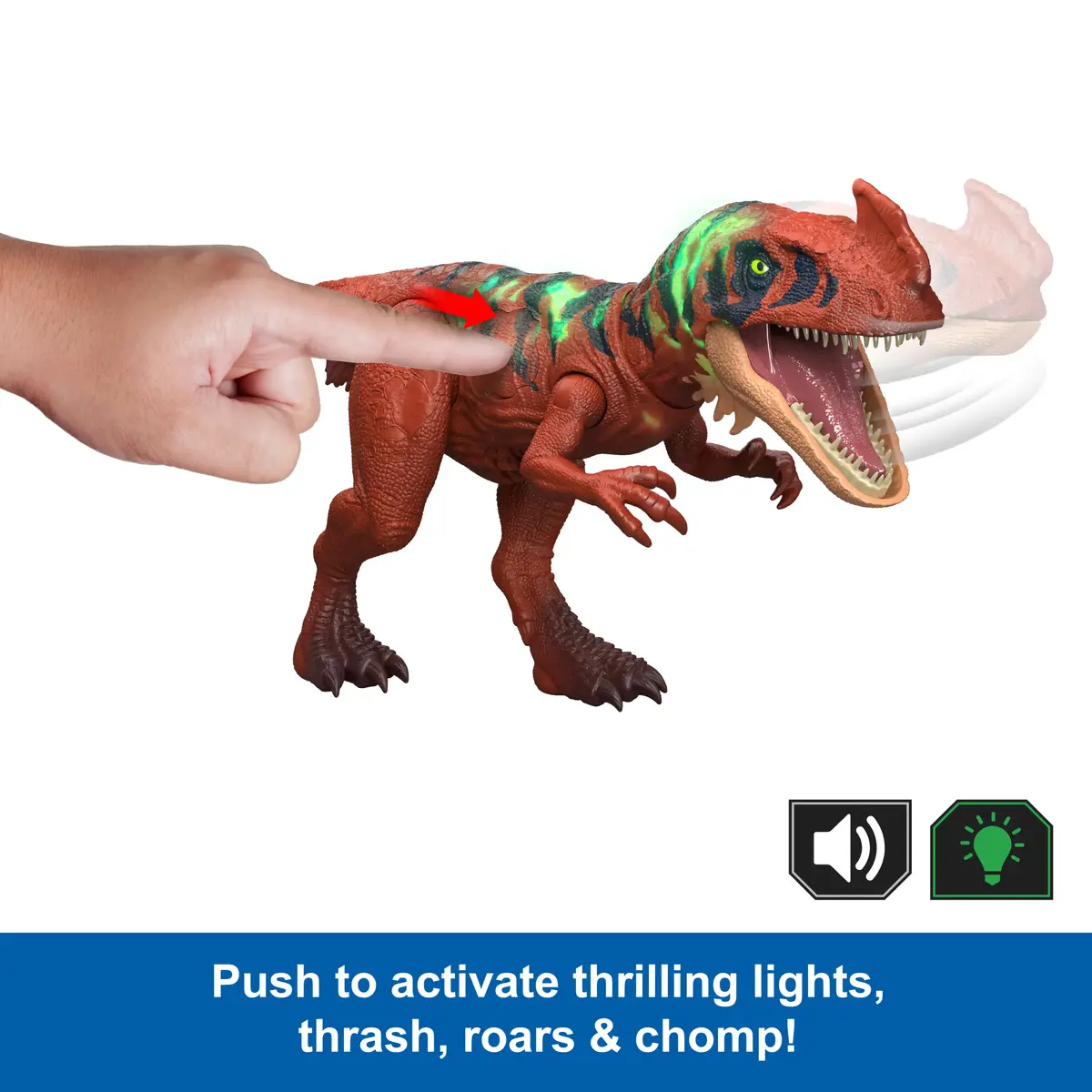 MATTEL Jurassic World WILD ROAR Afrovenator figūriņa Photo 7