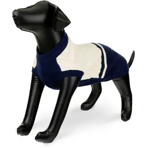 Dog sweater barry king BK-21044 beige-navy, size L (45 cm)