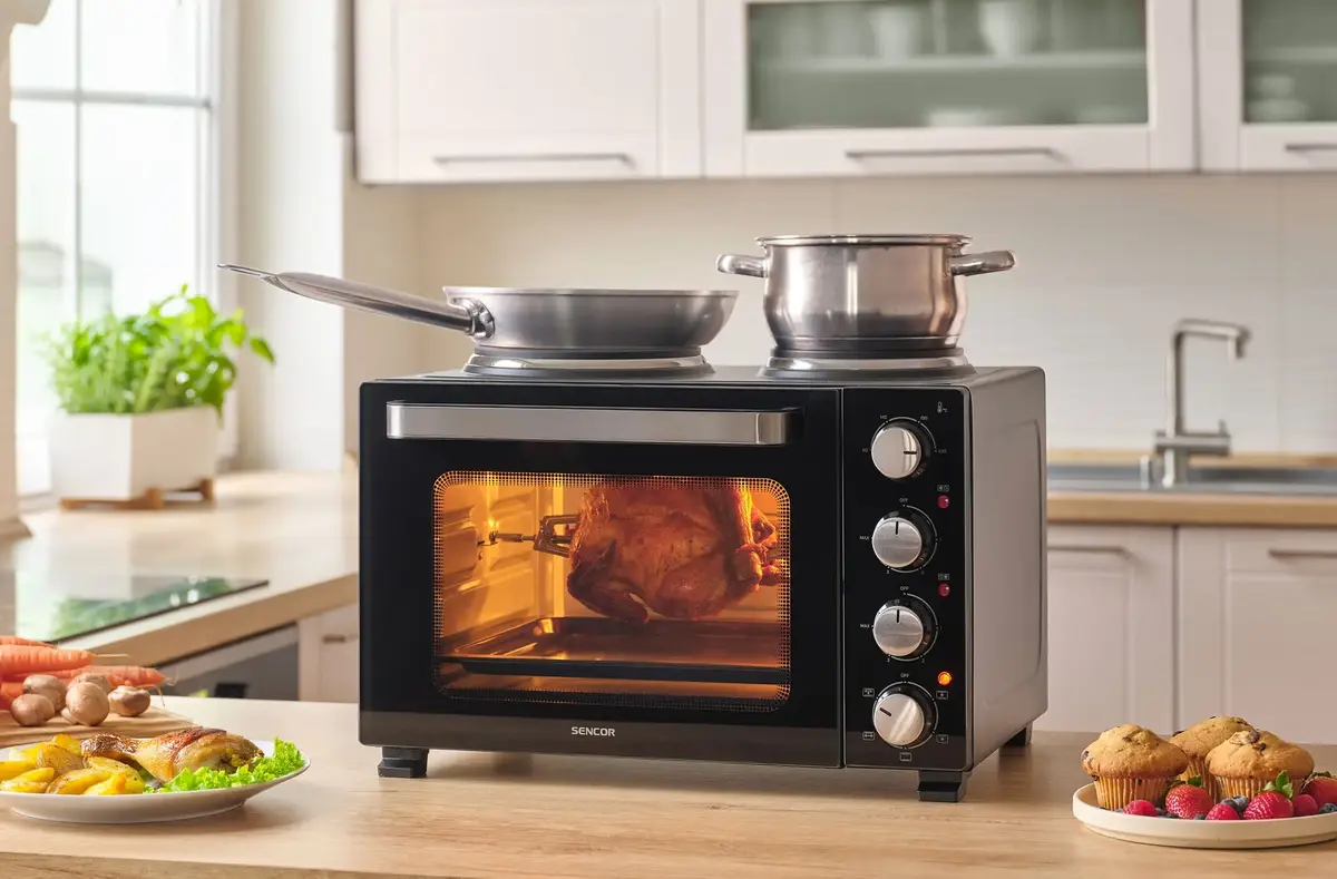Мини-печь SENCOR SEO2800BK с 2 конфорками Photo 6