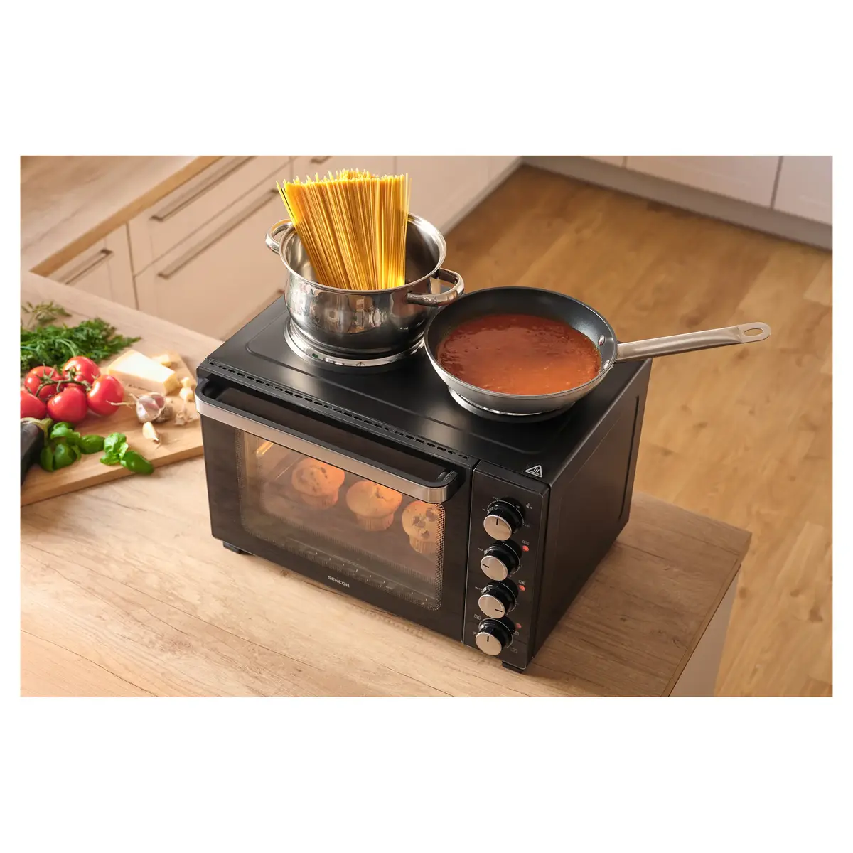Мини-печь SENCOR SEO3500BK с 2 конфорками Photo 7
