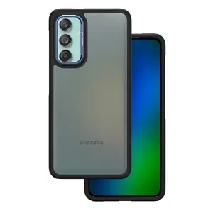 Protective phone case No name for Samsung Galaxy M55 5G — Crystal Black (blue accents)