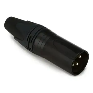 3‑Pole Male XLR Cable Connector EQUIP 147930, Black, 3‑pin, 19×19 mm, 28.8 g